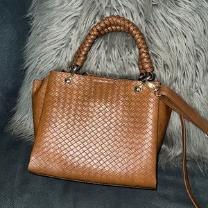 Aldo Cognac Woven Purse